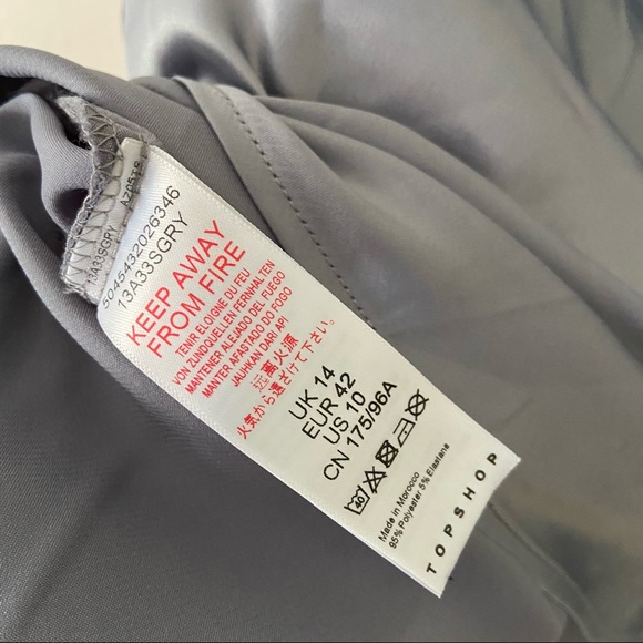 TOPSHOP Gray Silky Tie Camisole Top - Picture 15 of 15